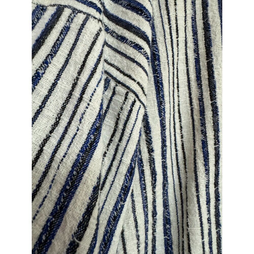 Grigoropoulos Kyriakos Stripe Greek Poncho Short Sleeve XL Vacation Coverup - Picture 4 of 6